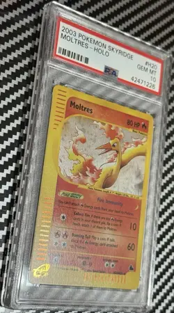 2003 Pokemon Skyridge H20 Moltres Holo Card PSA 10 GEM MINT Trusted Seller SWIRL - Image 3