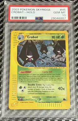 2003 Pokemon Skyridge # H5 Crobat Holo PSA 10 Card! GEM MINT! Trusted Seller! - Image 1