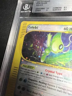 2003 Pokemon Celebi Skyridge Holo #145 R BGS 9 MINT ~ SWIRL - Image 2