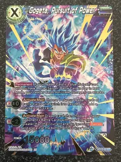 Gogeta Pursuit Of Power SD12-02 ST Gold Stamp Dragon Ball Super Card Game TCG - Image 1