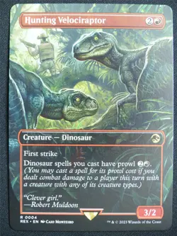 Hunting Velociraptor Borderless - REX - Mtg Card #220 - Image 1