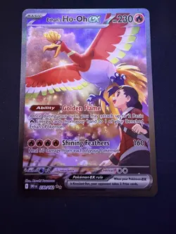 Ethans Ho-Oh EX 230/182 Destined Rivals Special Illustration Rare TCG Card - Image 1