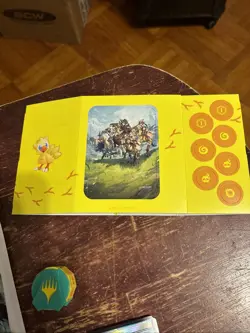 MTG Chocobo Life Click Wheel Tokens Track Foil Land & 13 Art Series Cards Gold - Image 4