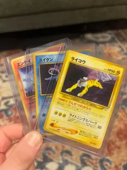 Pokemon Card Raikou Suicune Entei Neo Premium File 3 2001 Japanese LP+/NM - Image 1