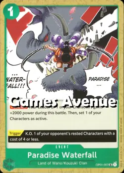 One Piece Card Game : OP01-057 Paradise Waterfall (Vert/Green) UC ! - Image 1