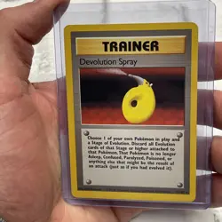 Devolution Spray Pokemon TCG Base Set Trainer Card 72/102 Unlimited Rare LP+ Vtg - Image 1