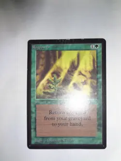 MTG MAGIC THE GATHERING CARD ORIGINAL BETA GREEN REGROWTH SORCERY UNCOMMON - Image 1