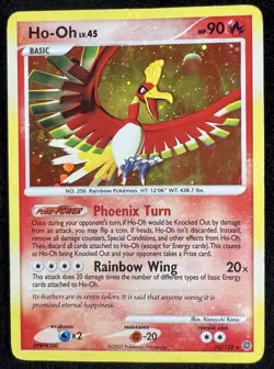 Ho-Oh 10/132 Secret Wonders HOLO BLEED Error Pokemon Card w/ SWIRL - HP - Image 1