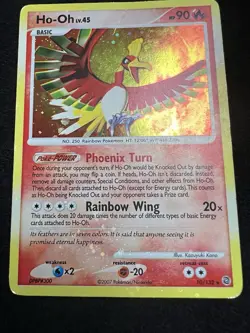 Ho-Oh 10/132 Secret Wonders HOLO BLEED Error Pokemon Card w/ SWIRL - HP - Image 2