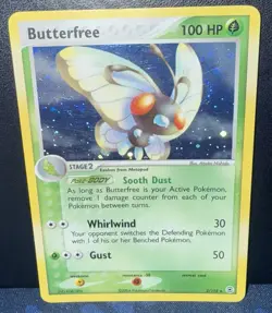 Pokemon TCG Butterfree 2/112 Fire Red & Leaf Green Holo Rare SWIRL #2 LP - Image 2