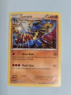 2016 Lucario XY140 - Cosmos Holo Rare - Black Star Promo - NM/MINT Pokemon TCG - Image 1