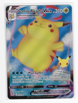 Surfing Pikachu VMAX 009/025 Celebrations 25th Anniversary Pokemon TCG - Image 1