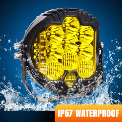 Fit Ford 17-2023 F150 SVT Raptor 2PCS 7" Yellow lamp LED Spot Beam Fog Lights - Image 3