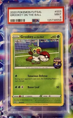 Pokemon 2020 Futsal Promo Grookey On the Ball 003/005 PSA 9 MINT - Image 1