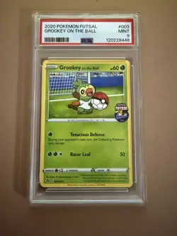 2020 POKEMON FUTSAL #003 GROOKEY ON THE BALL PSA 9 (Very Low Pop) - Image 1