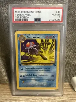 Pokemon Fossil TCG Tentacruel 1st Edition PSA 8 - Image 1