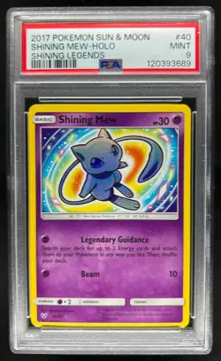 2017 Pokemon Shining Legends Mew #40/73 PSA 9 - Image 1