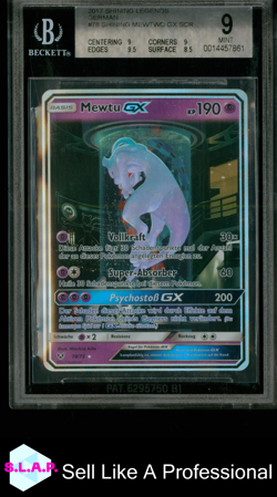MEWTU GX POKEMON 78/73 2017 SHINING LEGENDS FA DEUTSCH BGS 9 - Image 1