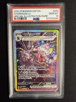 PSA 10 Hydreigon ex 240/191 Surging Sparks SIR Special Illustration Rare Pokemon - Image 1