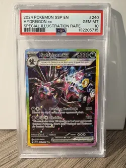 POKEMON SURGING SPARKS SPECIAL ILLUSTRATION RARE HYDREIGON EX 240/191 PSA 10 - Image 1