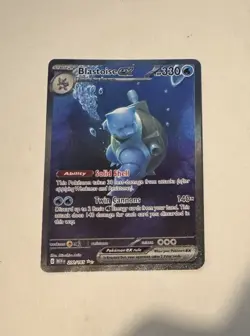 Pokemon TCG Blastoise EX Full Art Holo Card Scarlet & Violet-151 200/165 - Image 1