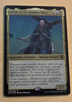 MTG Sefris Of The Hidden Ways Thick Stock Foil Card, Plastic Promo, Commander - Image 1