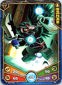2013 Lego Chima Trading Card Game Light Play #86 Razar - Image 1