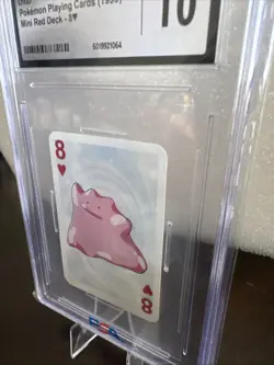 Ditto Pokemon Playing Cards (1999) Mini Red Deck-8hearts - Image 2