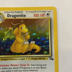 Dragonite Holo Unlimited Card 4/62 - Pokemon’s Card TCG Fossil Rare - Image 5