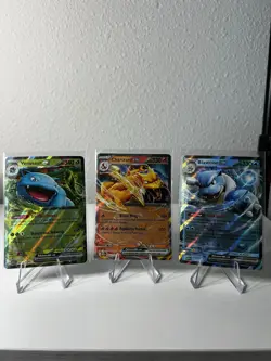 Charizard, Blastoise And Venusaur Ex - Pokemon 151 Three Card Set - Image 1