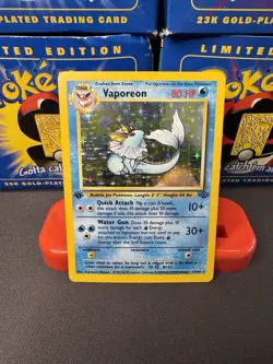 Pokemon - Jungle - 1999 - Vaporeon - Holo - 1st Ed - 12 - Image 1