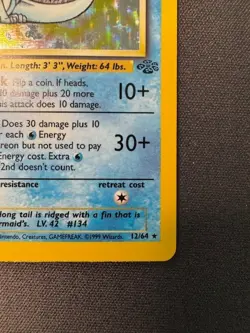 Pokemon - Jungle - 1999 - Vaporeon - Holo - 1st Ed - 12 - Image 5