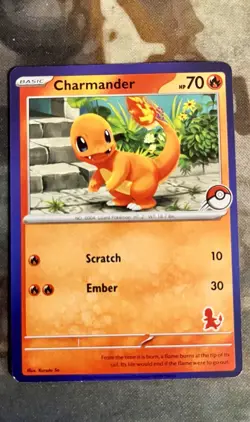 Charmander Blue Border My First Battle Deck Exclusive Stamp Pokemon English - Image 1