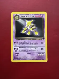 Dark Alakazam 18/82 Non Holo Rare Team Rocket Pokemon Card MP - Image 1