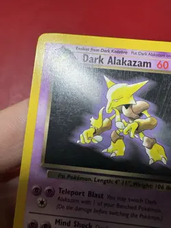 Dark Alakazam 18/82 Non Holo Rare Team Rocket Pokemon Card MP - Image 3