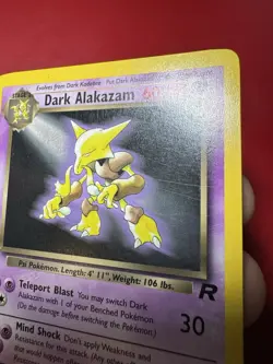 Dark Alakazam 18/82 Non Holo Rare Team Rocket Pokemon Card MP - Image 4