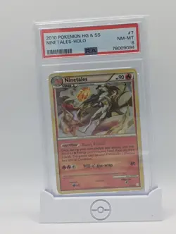 PSA 8 NM-MT Pokemon Heartgold & Soulsilver HGSS Ninetales 7/123 Holo - Image 1
