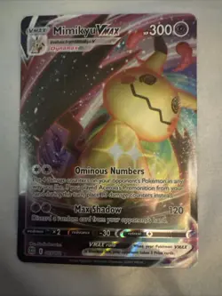 Pokemon TCG Mimikyu VMAX Holo Ultra Rare Card 069/172 Brilliant Stars - Image 1
