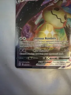 Pokemon TCG Mimikyu VMAX Holo Ultra Rare Card 069/172 Brilliant Stars - Image 5