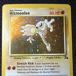 Pokemon TCG Hitmonlee - 7/62 Fossil Holo LP+ - Image 2