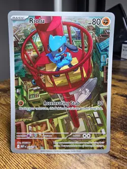 Riolu Illustration Rare IR 010 MEP Promo SV Pokemon TCG NM - Image 1