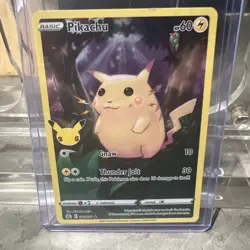 Pokemon Pikachu Full Art Card 005/025 Celebrations Pack, NM Condition - Image 1