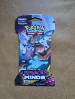 Pokemon TCG Sun and Moon Unified Minds Sleeved Booster Pack - Deoxys Espeon 820650805684 - Image 1
