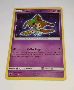 Pokemon TCG SHINING JIRACHI 42/73 Shining Legends Rare Holo TCG Card 🌟NM🌟 2017 - Image 1