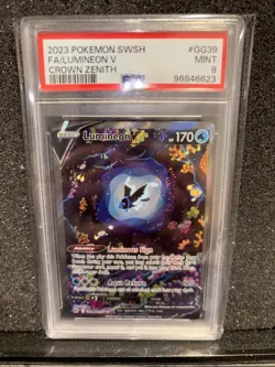 2023 Pokemon Sword & Shield Crown Zenith Lumineon V Full Art #GG39 PSA 9 Mint - Image 1