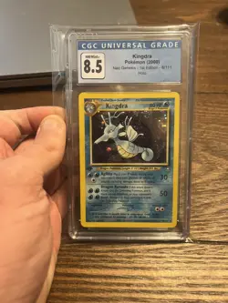 CGC 8.5 2000 Pokemon Kingdra 8/111 Neo Genesis - 1st Edition Holo with swirl - Image 4