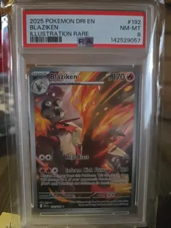 Pokemon TCG Destined Rivals Blaziken Full Art Illustration Rare Card 192/182 - Image 1