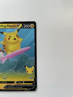 Pokemon Pikachu TCG Surfing v Celebrations Holo Ultra Rare Card 008/025 NM - Image 2