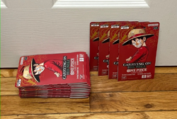 BRAND NEW-One Piece OP-13 Carrying on His Will Sleeved Booster Packs-LOT OF 14 - Image 1