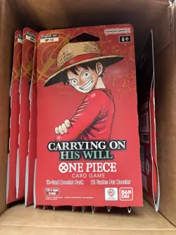 LOT OF 14 One Piece OP-13 Carrying on His Will Sleeved Blister Booster Packs - Image 1